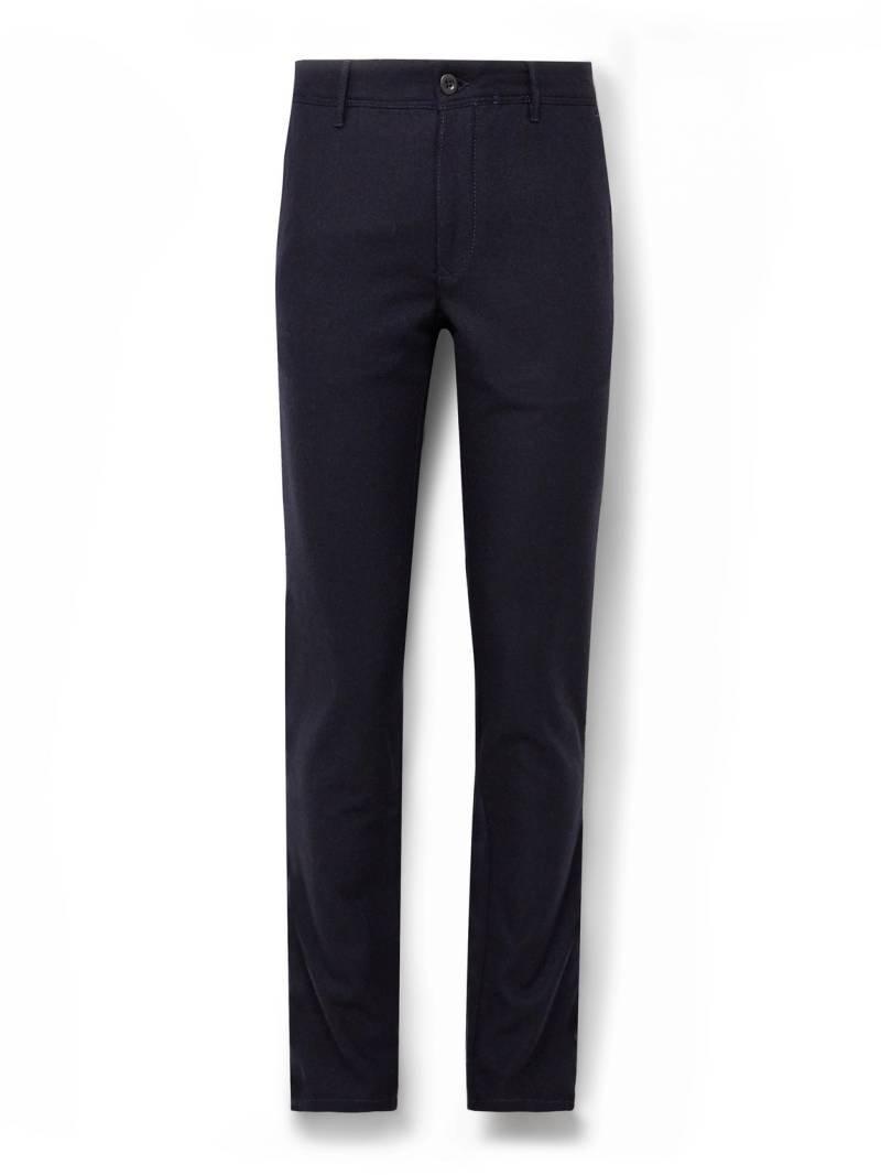 Incotex - Tapered Virgin Wool-Blend Felt Trousers - Men - Blue - UK/US 33 von Incotex