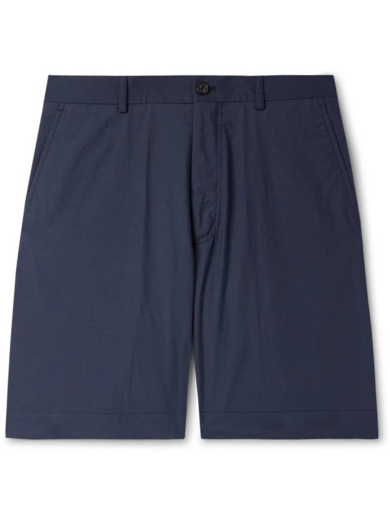 Incotex - Teknosartorial Wide-Leg Cotton-Blend Shorts - Men - Blue - IT 52 von Incotex