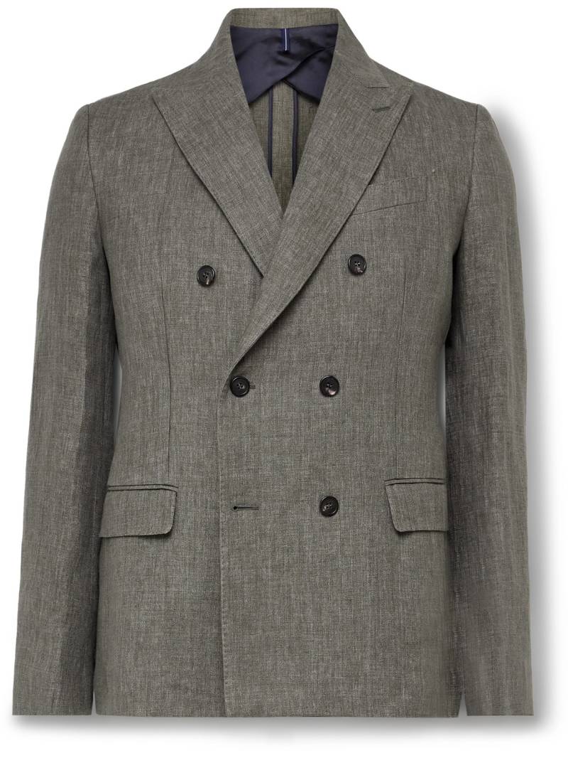 Incotex - Venezia 1951 Double-Breasted Linen Suit Jacket - Men - Gray - IT 44 Incotex - Venezia 1951 Double-Breasted Linen Suit Jacket - Men - Gray - IT 44 von Incotex