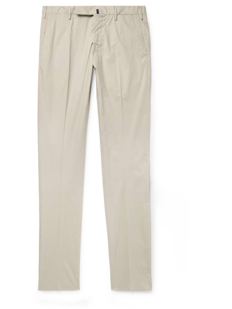 Incotex - Venezia 1951 Slim-Fit Cotton-Blend Poplin Trousers - Men - Neutrals - IT 56 von Incotex