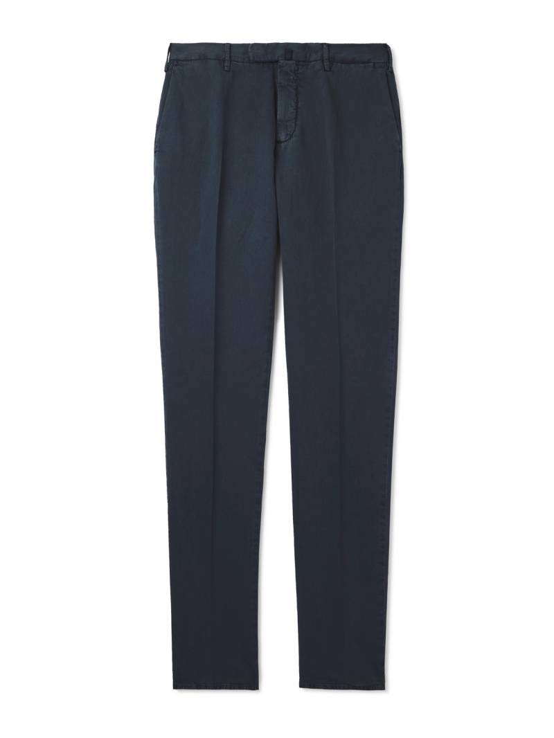 Incotex - Venezia 1951 Slim-Fit Cotton and Linen-Blend Trousers - Men - Gray - IT 46 von Incotex