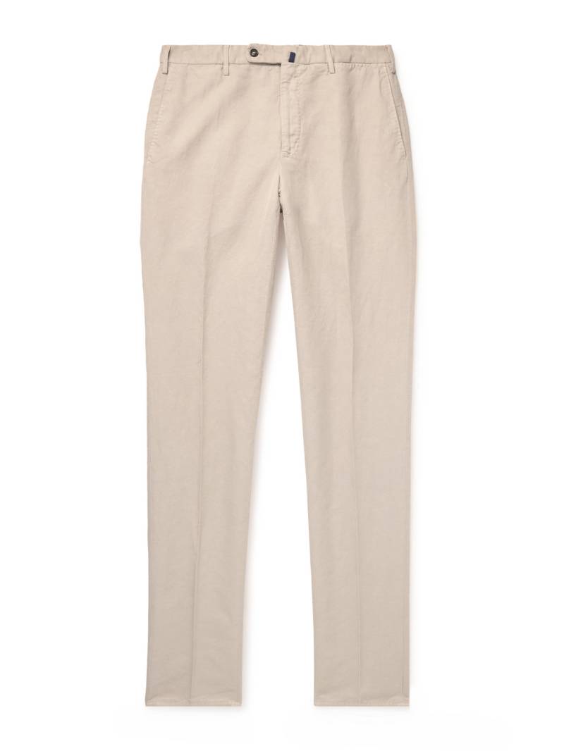 Incotex - Venezia 1951 Slim-Fit Garment-Dyed Chinolino Trousers - Men - Neutrals - IT 50 von Incotex