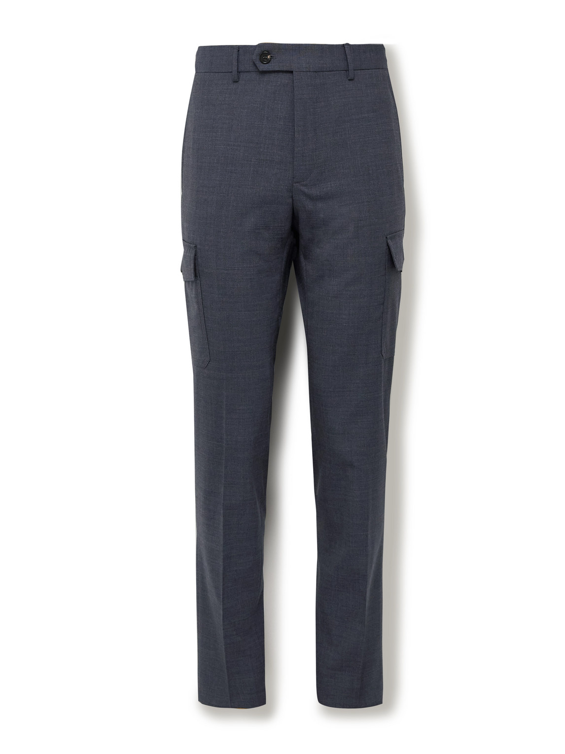 Incotex - Venezia 1951 Slim-Fit Tapered Stretch Virgin Wool Cargo Trousers - Men - Blue - IT 54 von Incotex