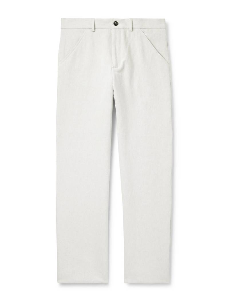 Incotex - Venezia 1951 Straight-Leg Cotton and Linen-Blend Twill Trousers - Men - Neutrals - IT 52 von Incotex
