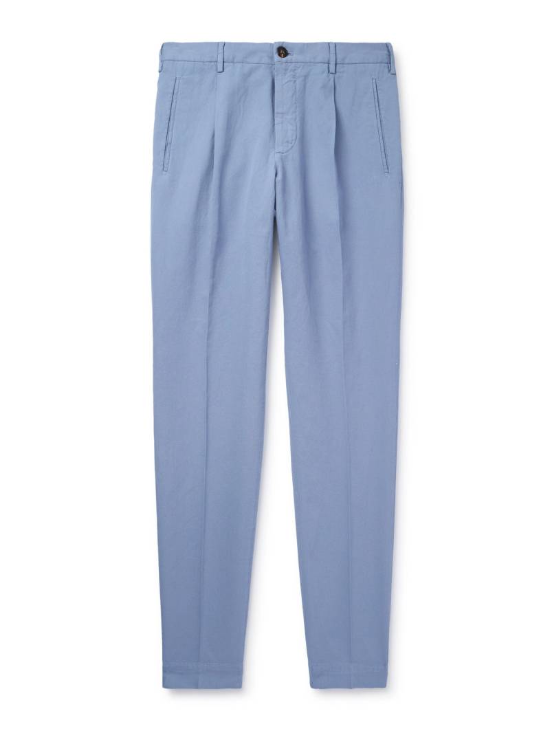 Incotex - Venezia 1951 Tapered Pleated Ice Crêpe Trousers - Men - Blue - IT 56 Incotex - Venezia 1951 Tapered Pleated Ice Crêpe Trousers - Men - Blue - IT 56 von Incotex