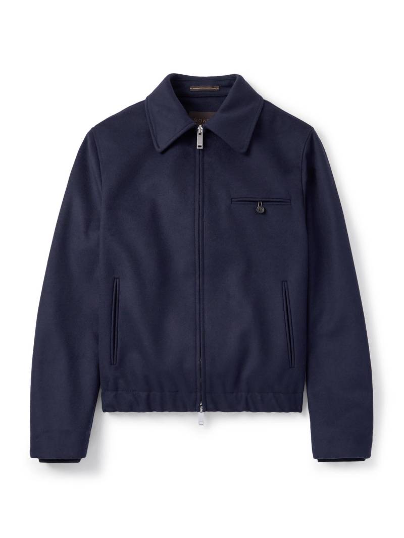 Incotex - Virgin Wool-Blend Bomber Jacket - Men - Blue - IT 48 von Incotex