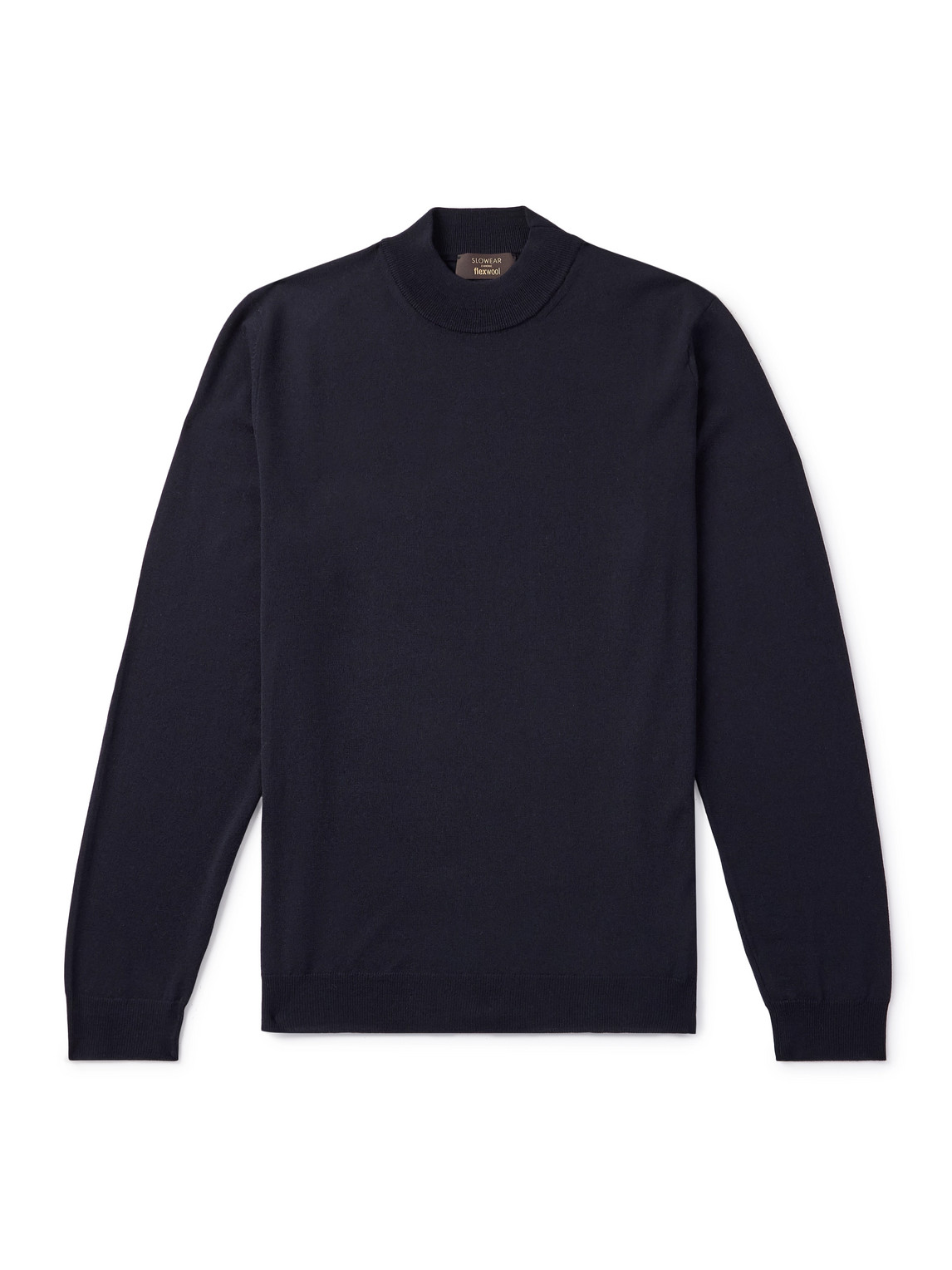 Incotex - Virgin Wool-Blend Mock-Neck Sweater - Men - Blue - IT 50 von Incotex