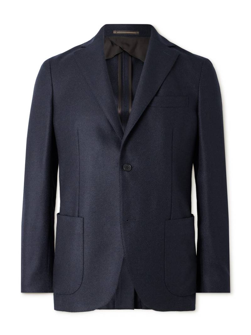 Incotex - Wool and Cashmere-Blend Flannel Blazer - Men - Blue - IT 48 von Incotex