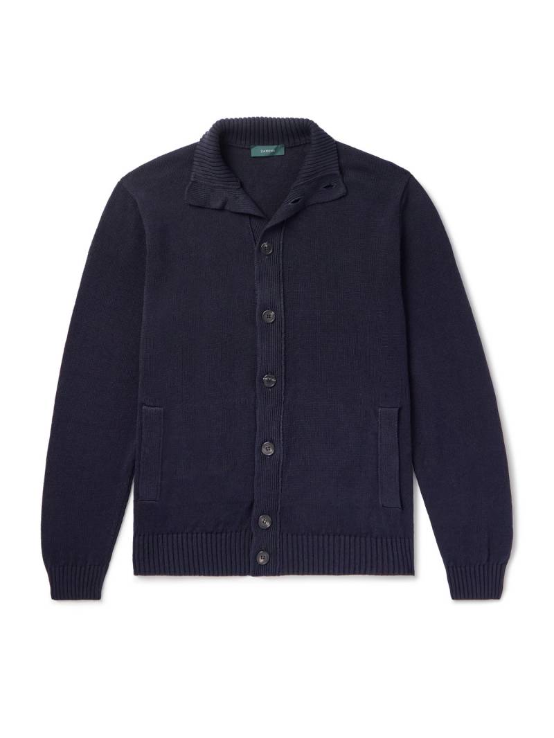 Incotex - Zanone Linen and Cotton-Blend Cardigan - Men - Blue - IT 48 von Incotex