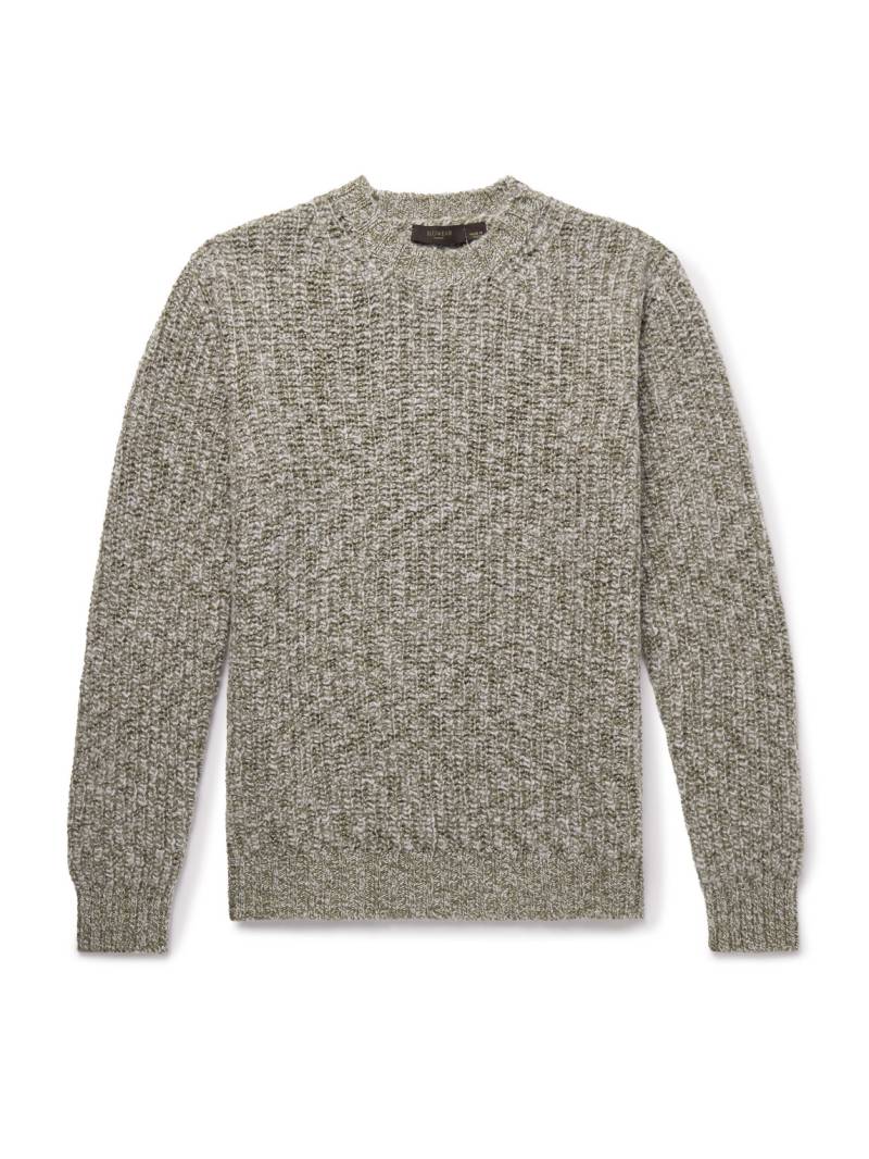 Incotex - Zanone Ribbed Brushed-Wool Sweater - Men - Green - IT 54 von Incotex