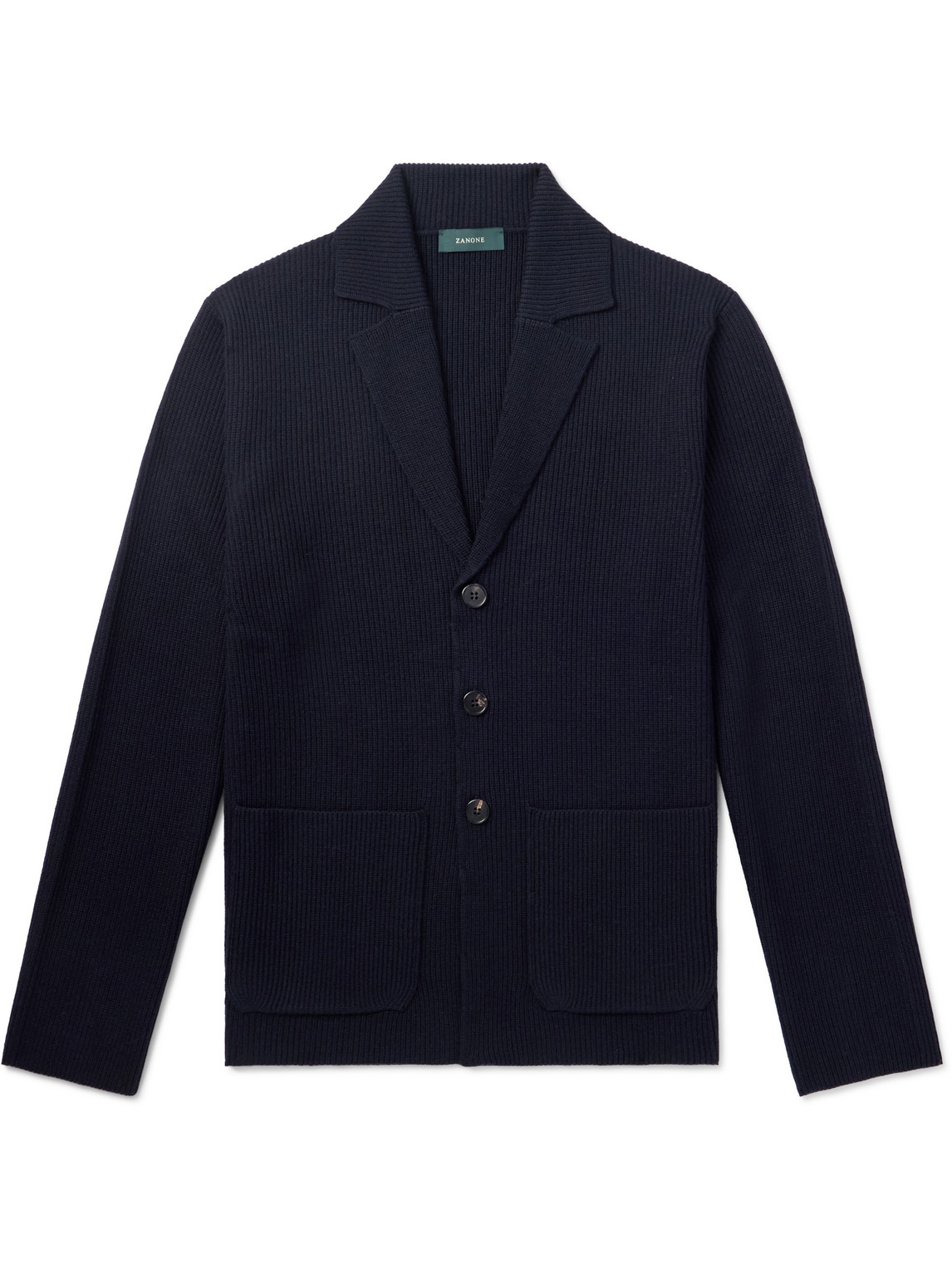 Incotex - Zanone Ribbed Virgin Wool Blazer - Men - Blue - IT 54 Incotex - Zanone Ribbed Virgin Wool Blazer - Men - Blue - IT 54 von Incotex