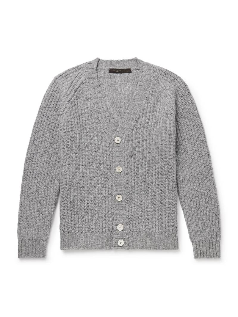 Incotex - Zanone Ribbed Wool Cardigan - Men - Gray - IT 48 von Incotex