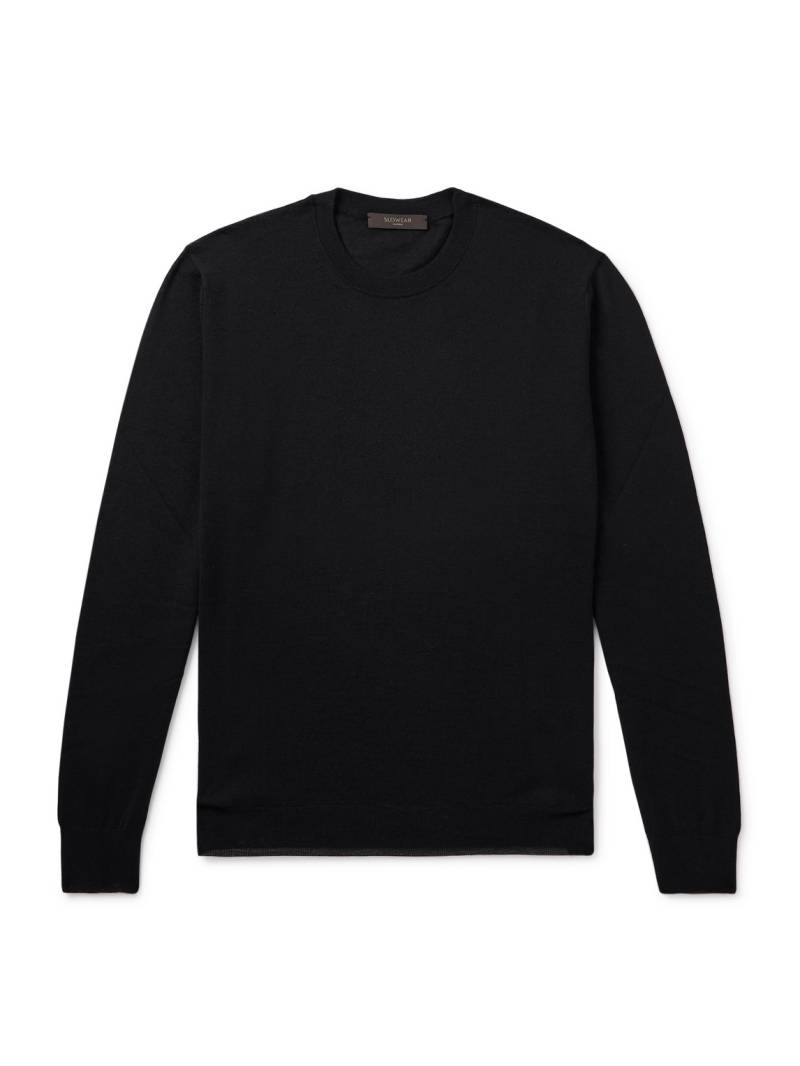 Incotex - Zanone Slim-Fit Cashmere and Silk-Blend Sweater - Men - Black - IT 50 von Incotex