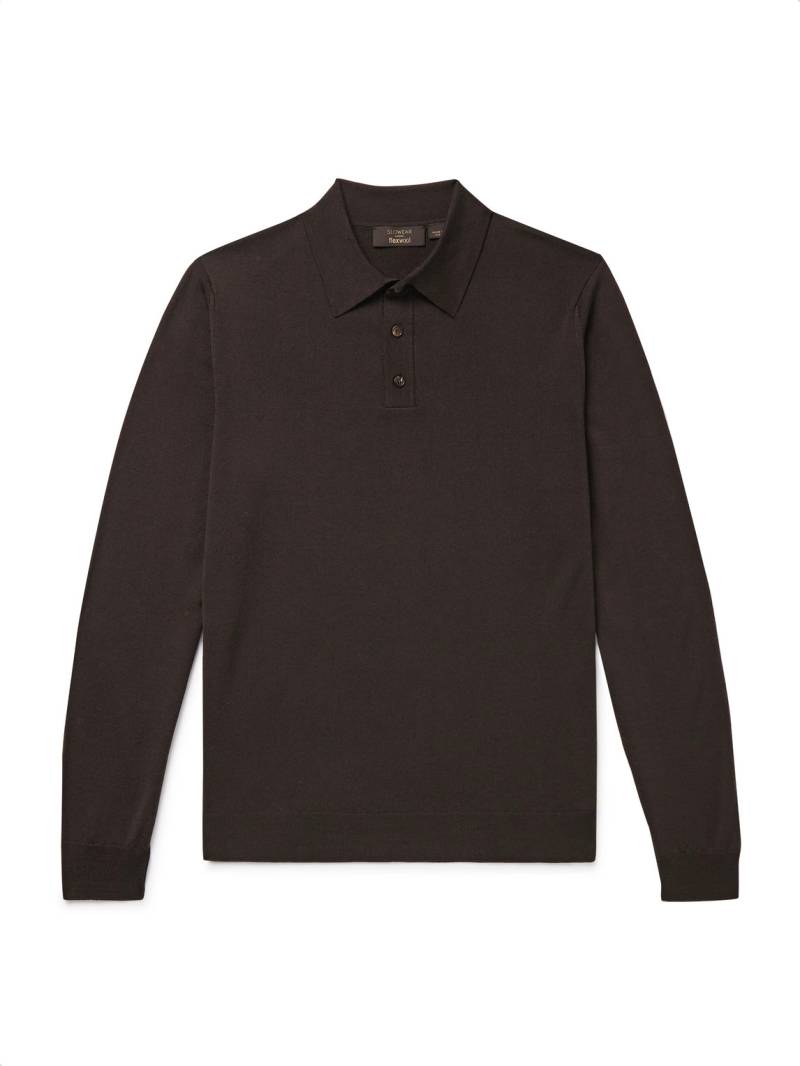 Incotex - Zanone Slim-Fit Flexwool Polo Shirt - Men - Brown - IT 56 von Incotex