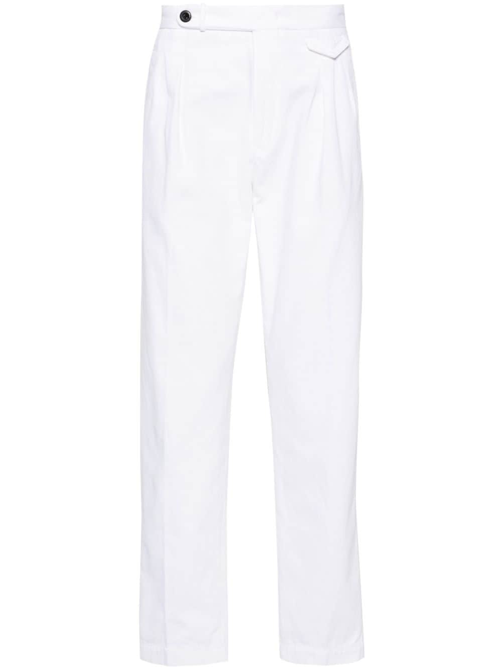 Incotex tapered-leg twill trousers - Weiß von Incotex