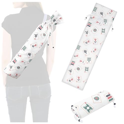 Incycall Mahjong Fliesentasche aus Segeltuch mit Kordelzug für Regale und Drücker, Würfeltasche, bedruckte Mahjong-Tasche, strapazierfähige Mahjong-Zubehörtasche, Spiel-Organizer-Tasche (1 Stück) Incycall Mahjong Fliesentasche aus Segeltuch mit Kordelzug für Regale und Drücker, Würfeltasche, bedruckte Mahjong-Tasche, strapazierfähige Mahjong-Zubehörtasche, Spiel-Organizer-Tasche (1 Stück) von Incycall
