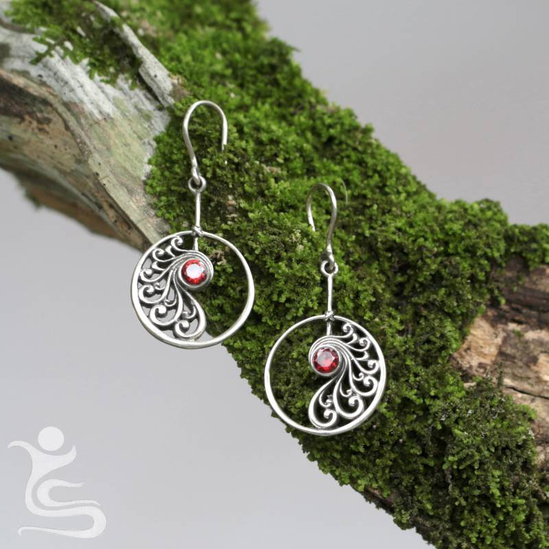 Silber Runde Ohrringe Code Ier028 von IndahLunaBali