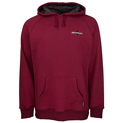 Independent Herren Hoodie Array Raglan, Größe:S, Farben:Oxblood von Independent