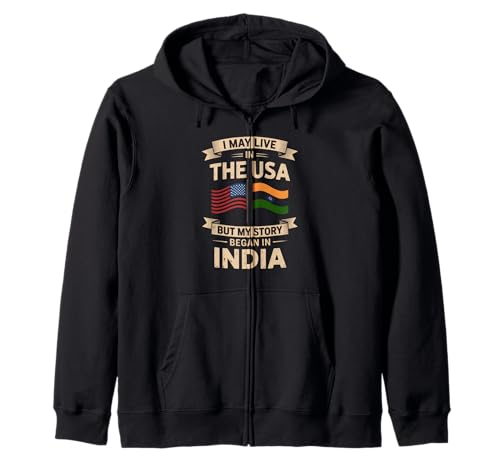 Lustig, ich lebe vielleicht in den USA, Aber India Heritage Pride Frauen Männer Kapuzenjacke von India Roots USA Life Pride Humor Sarcastic Gag