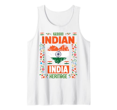 Indien-Flaggen-Kostüm-Outfit Idee für Frauen, indische Flagge Tank Top von Indian Flag Accessories Idea For Kids & Toddlers