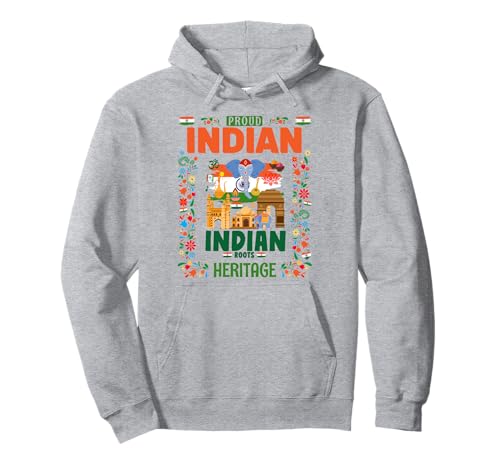 Indien-Flaggen-Kostüm-Outfit Idee für Kinder und indische Flagge Pullover Hoodie von Indian Flag Accessories Outfit Ideas For Women
