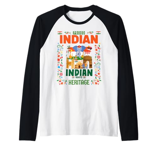 Indien-Flaggen-Kostüm-Outfit Idee für Kinder und indische Flagge Raglan von Indian Flag Accessories Outfit Ideas For Women