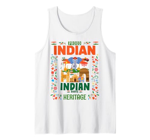 Indien-Flaggen-Kostüm-Outfit Idee für Kinder und indische Flagge Tank Top von Indian Flag Accessories Outfit Ideas For Women