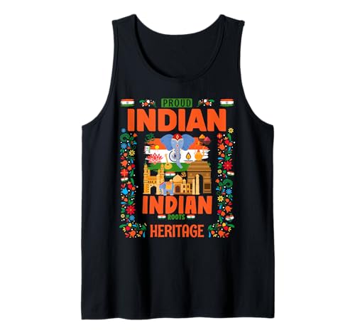 Indien-Flaggen-Kostüm-Outfit Idee für Kinder und indische Flagge Tank Top von Indian Flag Accessories Outfit Ideas For Women