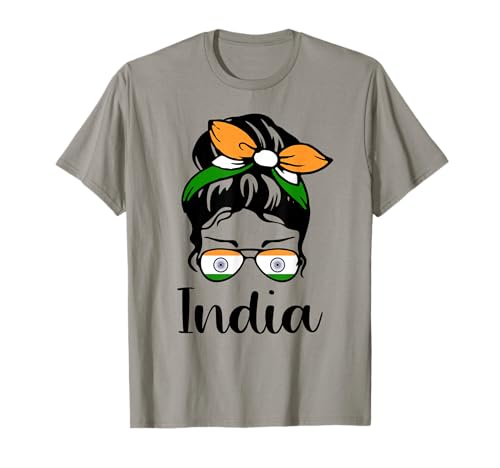 Patriotisches Indien, niedliches unordentliches Dutt, indische Flagge, Mädchen, Kinder T-Shirt Patriotisches Indien, niedliches unordentliches Dutt, indische Flagge, Mädchen, Kinder T-Shirt von Indian India Flag Designs