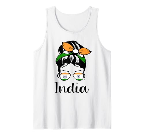 Patriotisches Indien, niedliches unordentliches Dutt, indische Flagge, Mädchen, Kinder Tank Top Patriotisches Indien, niedliches unordentliches Dutt, indische Flagge, Mädchen, Kinder Tank Top von Indian India Flag Designs