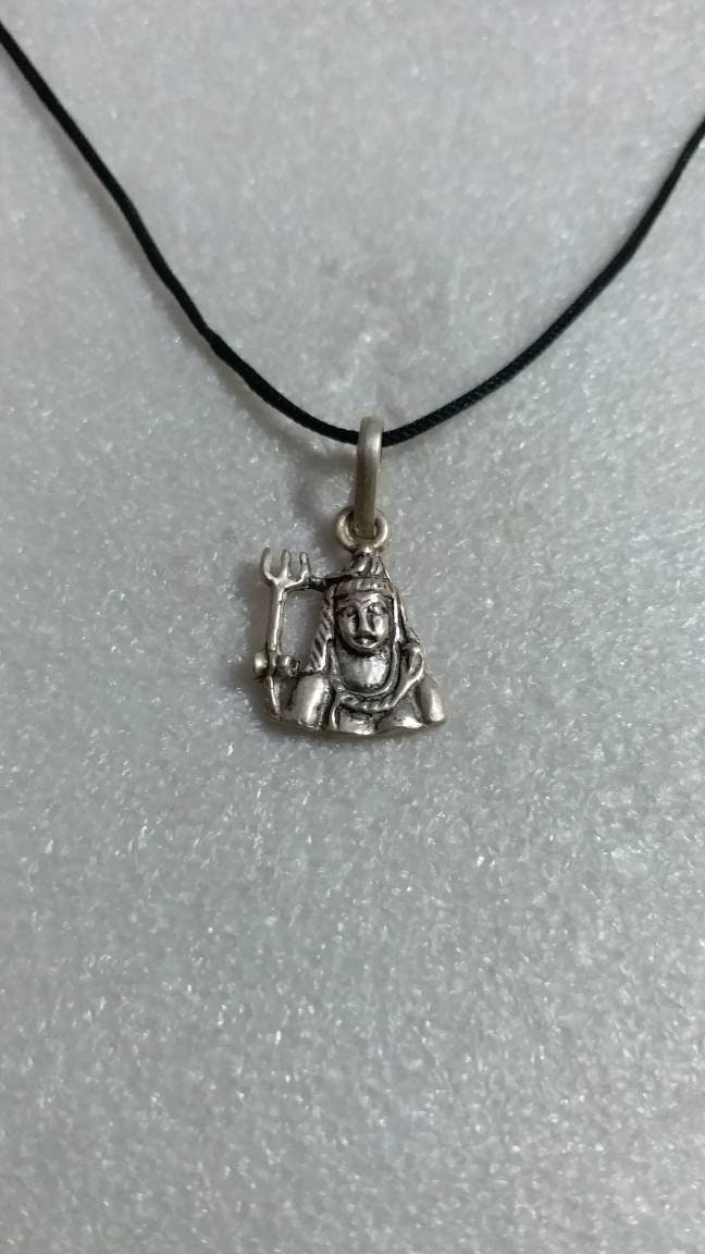 Handgemacht Silber Shiva Trishul Anhänger Hindu Gottheit Charme von IndianArtJwellery