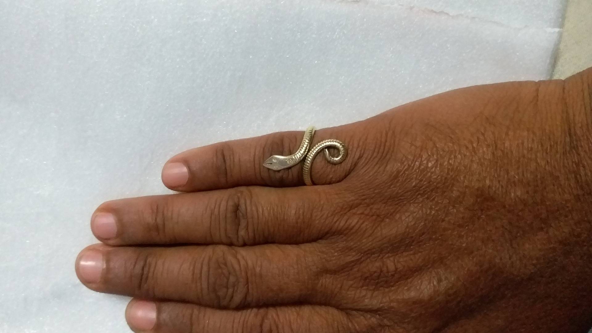 Handgemachte Messing Schlange Ring Einstellbar Hindu Shiva Schmuck von IndianArtJwellery