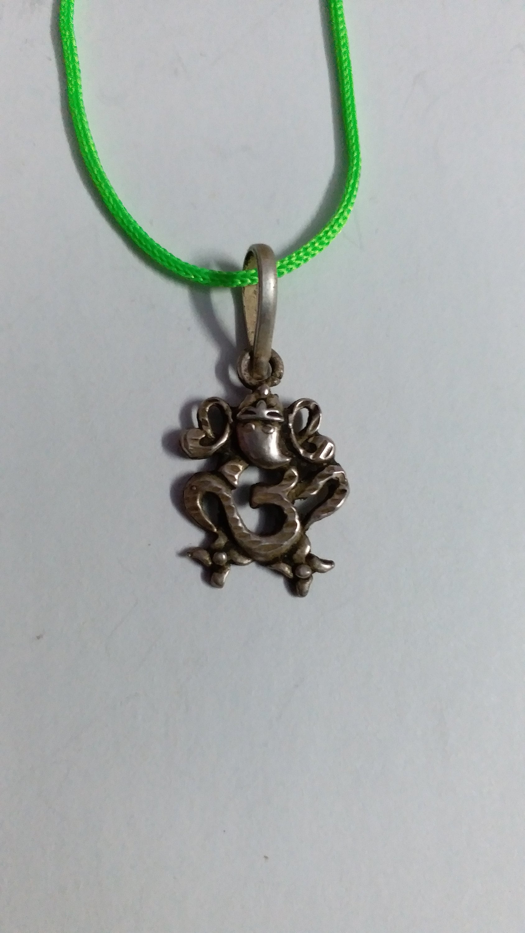 sterling Silber Ganesha Om Anhänger - Yoga Schmuck von IndianArtJwellery