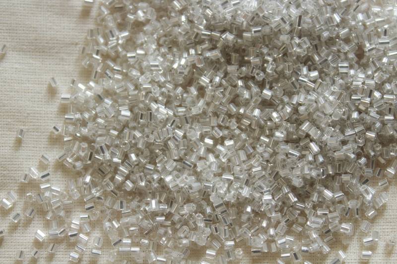 11/0 Silberkegelschliffperlen - Silverline Hexagonschliff von IndianEmbroideryShop