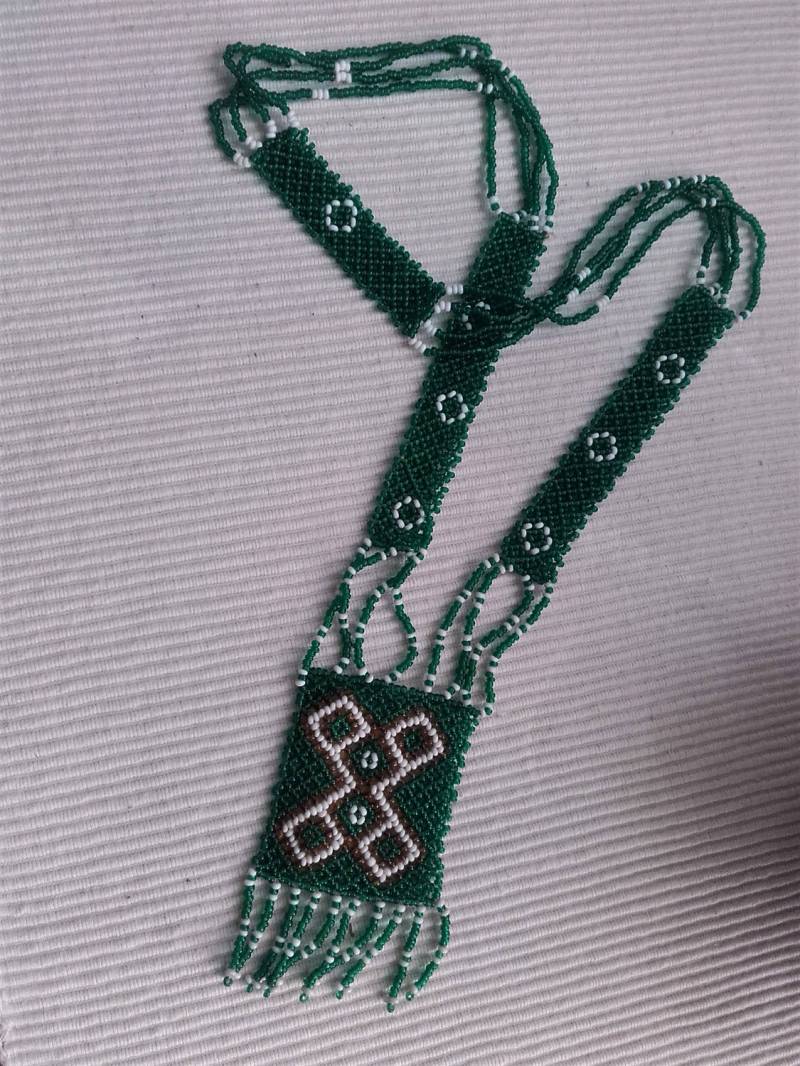 Halskette Anhänger Perle Rocaille Grün Und Weiß Ref Nb Halskette Anhänger Perle Rocaille Grün Und Weiß Ref Nb von IndianHeritageArts