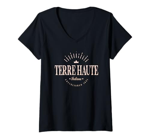 Damen Terre Haute Indiana Modern T-Shirt mit V-Ausschnitt Damen Terre Haute Indiana Modern T-Shirt mit V-Ausschnitt von Indiana Contemporary Designs