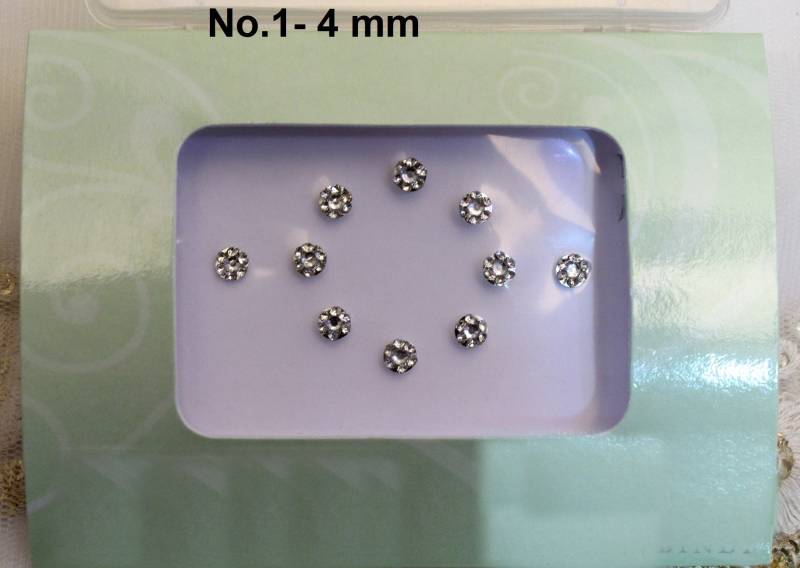 Bindi Silber Kleine Runde Bindis Gesichtsjuwelen, Bindis, Stein Bindi, Indien Bollywood Selbstklebende Aufkleber von IndianartstoreShop