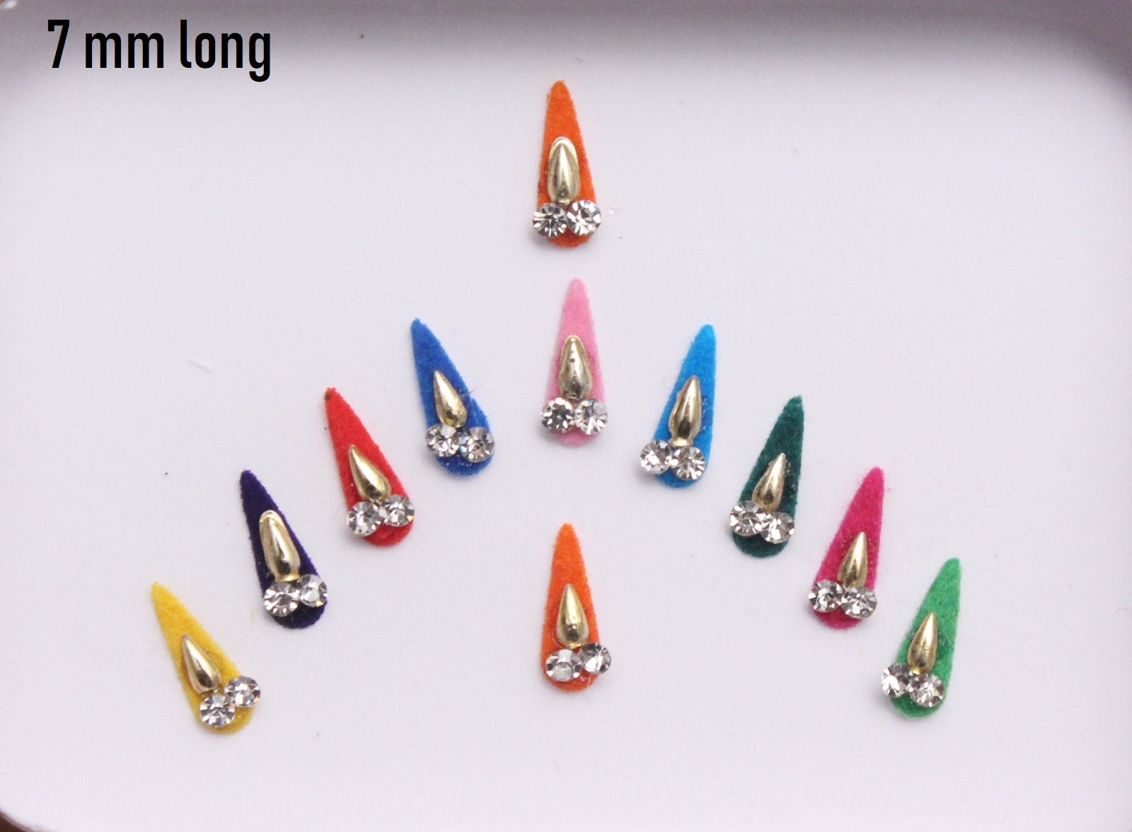 Bunt Tropfenförmige Tilak Bindis Selbstklebende Gesichtssticker von IndianartstoreShop