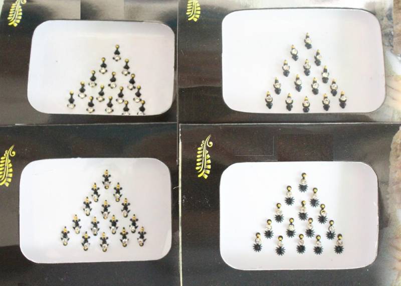 Kleine Schwarze Gesicht Bindi Aufkleber, Braut & Hochzeit Aufkleber von IndianartstoreShop