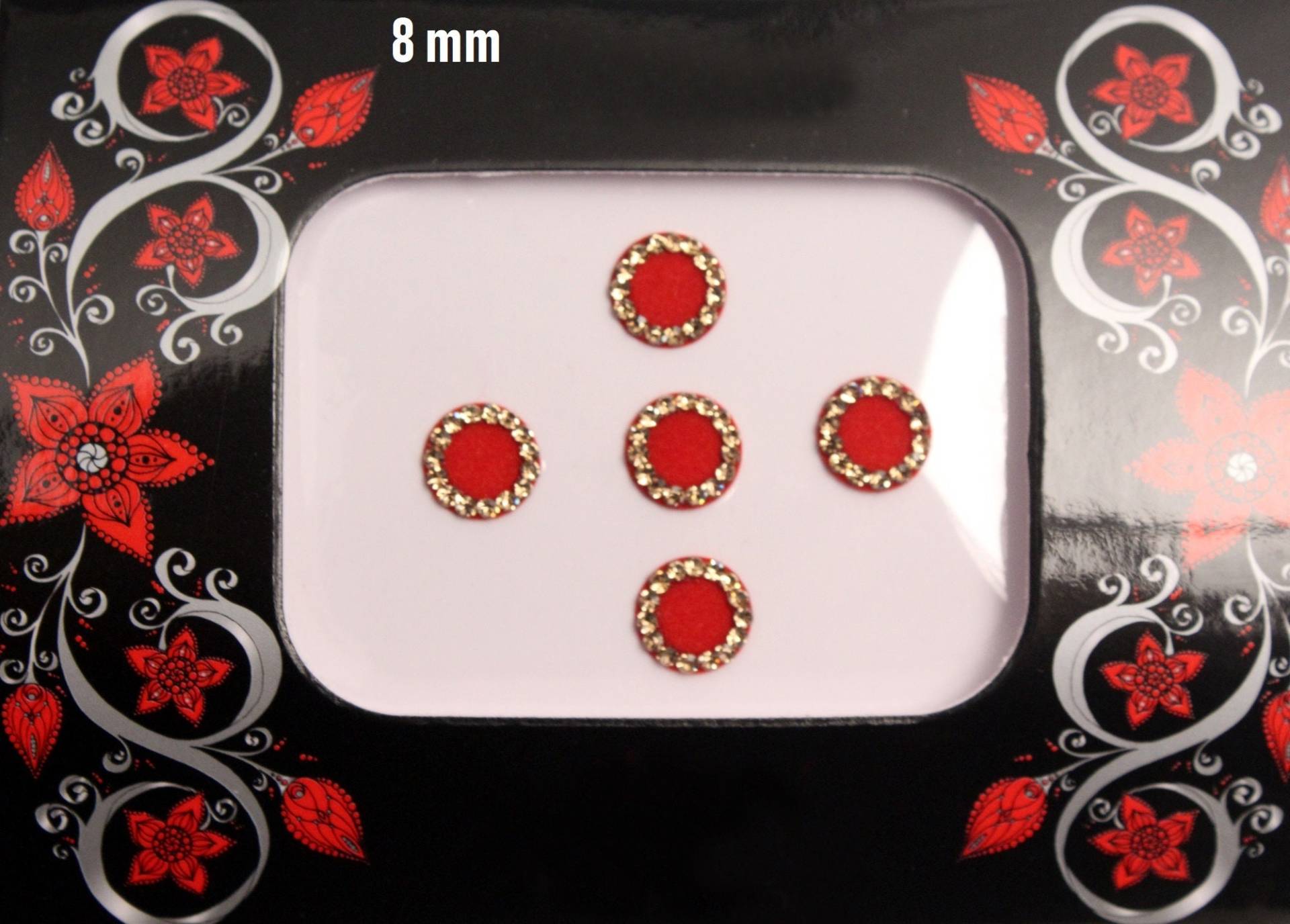 Red Velvet Round Bindis Selbstklebende Gesichtsjuwelen von IndianartstoreShop