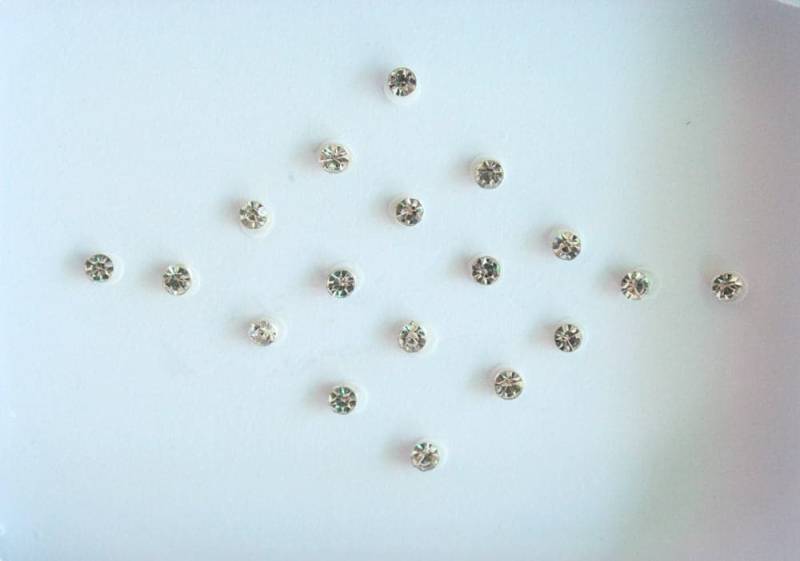 Silber Stick On Nasenstecker Bindis Diamant Bindi Aufkleber von IndianartstoreShop