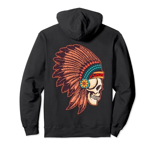 Indian Chief Indianer Totenkopf Herren Pullover Hoodie Indian Chief Indianer Totenkopf Herren Pullover Hoodie von Indianer Geschenk Totenkopf Indian Chief