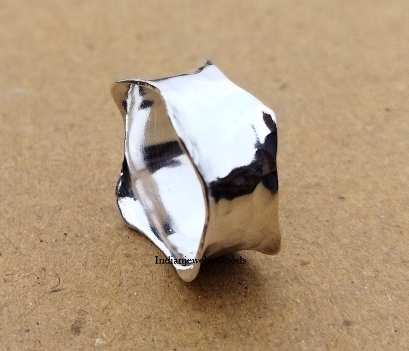 Massiver Silber Band Ring Für Frauen, Zigarren Ring, Einfacher Breiter Sie, Dicker Daumen von IndianjewelryGoods
