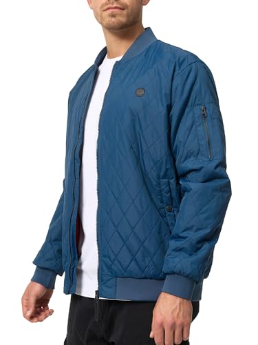 Indicode Herren Novak Bomberjacke mit Stehkragen | Steppjacke Daunenjacke für Männer Majolica Blue XXL von Indicode