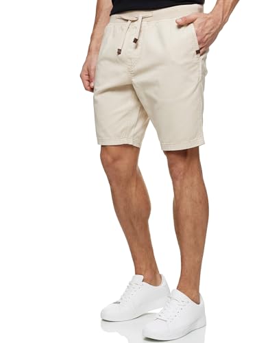 Indicode Herren Carver Chino Shorts aus Baumwolle | Bermuda Herren Chino Shorts f. Männer Beige L von Indicode