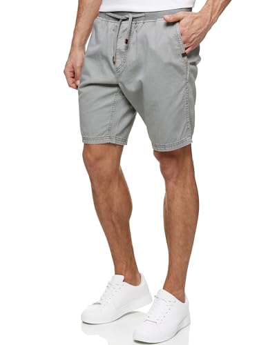 Indicode Herren Carver Chino Shorts aus Baumwolle | Bermuda Herren Chino Shorts f. Männer Grau S von Indicode