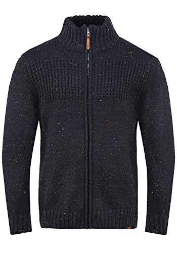 Indicode IDBergen Herren Strickjacke Cardigan Grobstrick mit Stehkragen, Größe:S, Farbe:Navy (400) von Indicode
