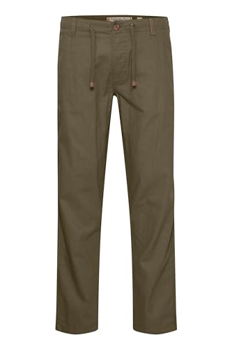 Indicode Ives Leinen-Hose, für Herren Gr. XXL, Dark Olive (644) von Indicode