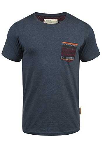 INDICODE Paxton Herren T-Shirt Kurzarm Shirt mit Rundhalsausschnitt Regular Fit, Größe:XL, Farbe:Navy (400) von Indicode