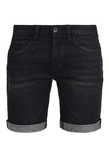 Indicode IDQuentin Herren Jeans Shorts Kurze Denim Hose im Destroyed-Optik mit Stretch, Größe:L, Farbe:Black (999) von Indicode